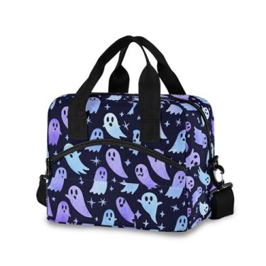 Imagem de Burbuja Cute Boo Lancheira isolada para mulheres e homens, lancheira portátil com alça de ombro removível, lancheira para viagem, piquenique, escritório, trabalho