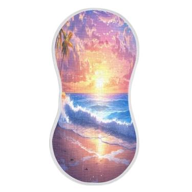 Imagem de xigua Conjunto de 4 panos de musselina para arrotos de musselina de praia, super macios e absorventes, roupas de arroto de algodão, presente de chá para recém-nascidos, bebês meninas e meninos