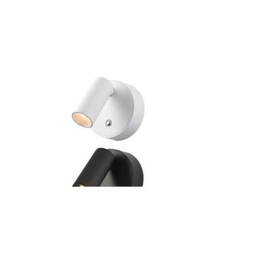 Imagem de Luminária de Parede com Sensor de Movimento, Recarregável USB, LED 1W, Luz Quente, Magnética, Portátil, 18cm, 300mAh, Branca ou Preta