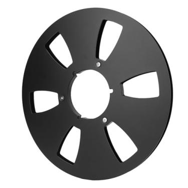 Imagem de aqxreight Carretel de Fita Vazio de 1/4 10,5 Polegadas 6 Furos de Liga de Alumínio Carretel Aberto Universal Fita de Som Vazio para para NAB Reel to Reel Tape Azul Se Encaixa Em Qualquer Polegada