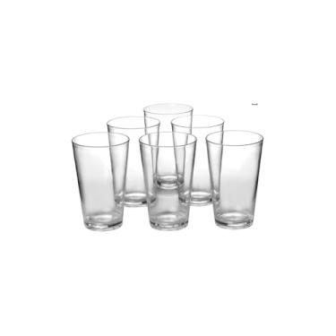 Imagem de Conjunto de 6 Copos de Vidro Lake, 300ml, Transparente Cristalino, 11cm x 7,8cm, para Água, Sucos e Bebidas