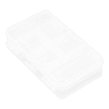 Imagem de SIWOTED Compartimento transparente Organizador de plástico Caixa de armazenamento de grade Recipiente de armazenamento de acessórios de strass