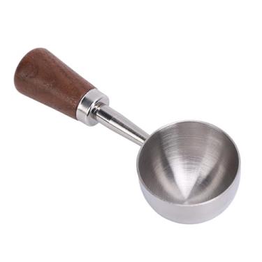 Imagem de Eujgoov Colher Medidora de café Vintage Em Aço Inoxidável 304 Com Cabo de Madeira Colher Multifuncional para café chá Leite Em pó Tempero Utensílio de Cozinha para Assar (S 15ML Prata)