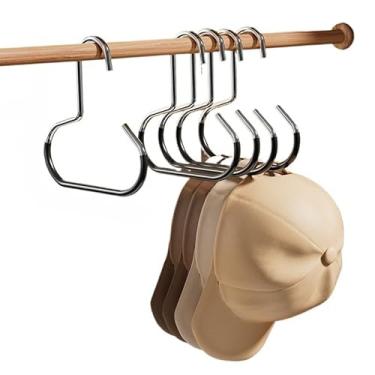 Imagem de Cabide multifuncional de aço inoxidável para pendurar chapéus, cachecóis e roupas íntimas(Preto-Kit 5)