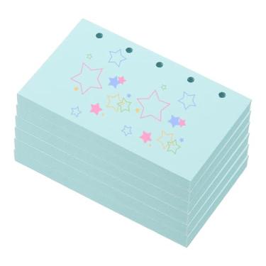 Imagem de PATIKIL Papel colorido de folhas soltas, 10,4 cm x 6,3 cm (A8), 300 folhas, 5 furos, 150 g/m², refil de fichário em branco, suprimentos de papel para escritório, anotações, planejador, diário, caderno