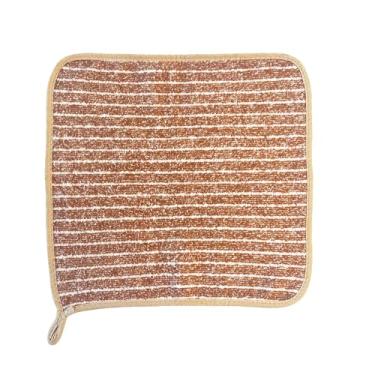 Imagem de 1 pano de limpeza, 29,5 cm C x 29,5 cm L, marrom, material de microfibra, absorvente, reutilizável