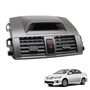 Imagem de Painel de saída de ar central de painel A/C de substituição com relógio, saída de ar compatível com Toyota Corolla 2009-2013, substitui OE 5567002340 55670-0234