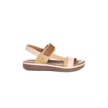 Imagem de Sandália Flatform New Face Couro Creme-Feminino