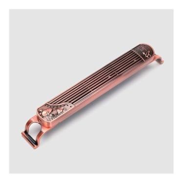 Imagem de porta-vara de incenso Queimador de incenso horizontal liga cobre adequado para quartos, salas estar, escritórios e saguões hotéis(Red)