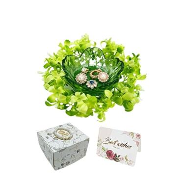 Imagem de Pinsjar Mini anel de flor, bandeja de armazenamento de joias, suporte de anel para penteadeira, mesa de cabeceira, decoração de banheiro de quarto, lindo presente de aniversário de Natal para mulheres