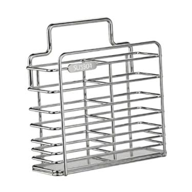 Imagem de Bothyi Suporte para pauzinhos, suporte para utensílios de cozinha, de parede para utensílios domésticos com bandeja escorredora para panelas e garfos.