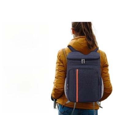 Imagem de Bolsa Termica Grande Mochila Térmica 20L Com Isolamento Para Bebidas E Alimentos | Ideal Para Viagem, Praia E Piquenique(Azul)