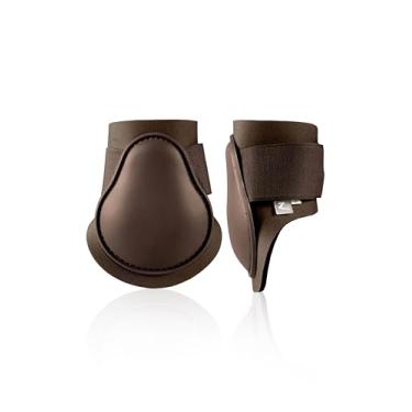 Imagem de Botas de cavalo ajustáveis leves e protetoras Horze (vendido em pares) – Marrom chocolate – Pônei