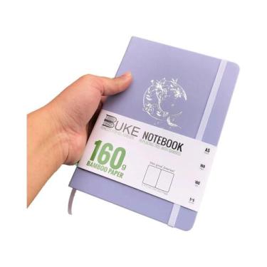 Imagem de 160gsm papel de bambu aquarela diário pontilhado caderno ceia páginas 