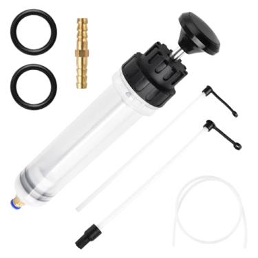 Imagem de Bomba extratora de fluido automotivo 200cc, seringa de óleo manual com uma mangueira de 99 cm e dois tubos de extensão de 23 cm, bomba de transferência de sucção de óleo para carros, ATVs, cortadores
