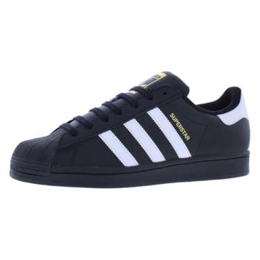 Imagem de adidas Originals Tênis masculino Superstar, Preto/branco/preto, 8