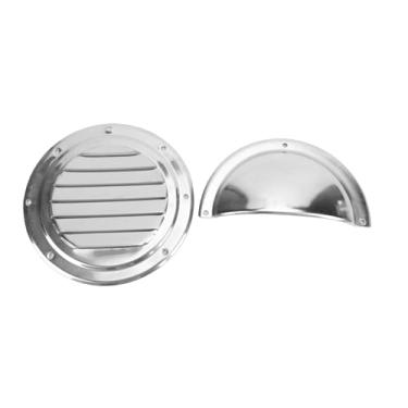 Imagem de aqxreight Tampa de Ventilação de Ar Com Persianas de Aço Inoxidável para Iate Marinho RV Tampa Redonda da Grade de Ventilação de Ar
