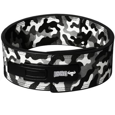 Imagem de IBRO Cinto de ginástica com alavanca de levantamento de peso – Cintos de couro genuíno de serviço extremo pesado de 10 mm – Squats Deadlifts Bodybuilding Levantamento de peso IPF Power Lifting