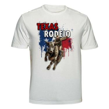 Imagem de Camiseta Texas Rodeio Usa camisa Country Cowboy Peão Tamanho:PCor:Bran