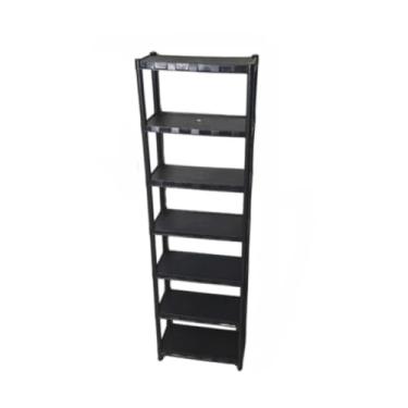 Imagem de Prateleira Estante Modular Multiuso com 7 Andares - Resistente, Ideal para Sala, Quarto, Cozinha e Escritório, Organização Prática de Objetos (7 Prateleiras,preto)