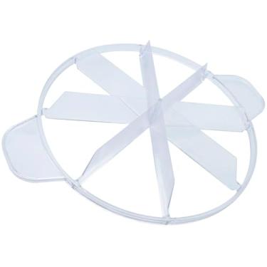 Imagem de FDXGYH Cortador de torta 8 fatias de plástico de 25,4 cm com 8 fatias iguais para fatiar tortas, quiches de bolo, sobremesas (transparente)