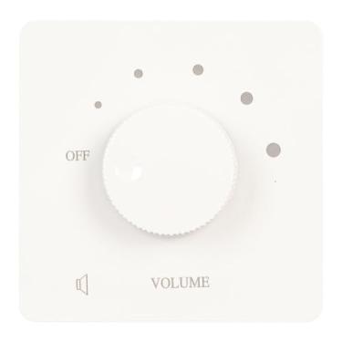 Imagem de Irfora Controle de Volume de 50 W, Segurança Profissional 5 Engrenagens Botão Ajuste Controlador Volume para Alto-falantes Domésticos, Feito Material PC Retardador (Branco)