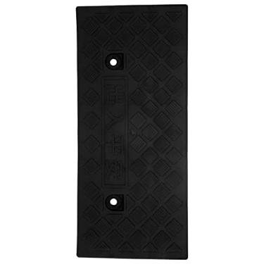 Imagem de GLOGLOW Rampa de Meio-fio de Plástico, Rampa de Limite Portátil de 5 Cm de Espessura Com Superfície Texturizada Antiderrapante, para Entrada de Automóveis, Doca de Carregamento, Garagem (Preto)