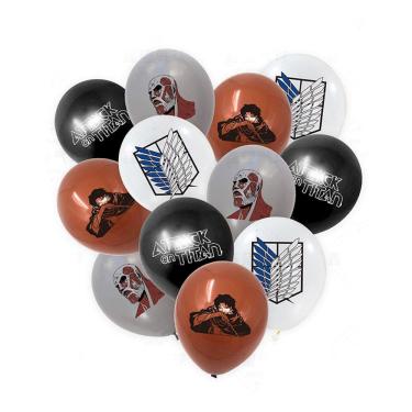 Imagem de Kit de balões de festa, aniversário, 12 unidades, látex preto e branco, 30 cm