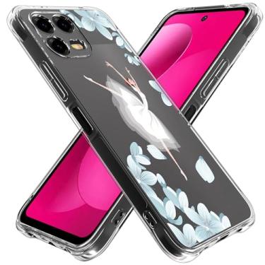 Imagem de Smileray Capa para Revvl 8 Pro, capa de telefone Revvl 8 pro transparente à prova de choque flexível TPU slim fit transparente protetora para telefone capa transparente transparente (A55)