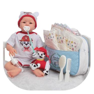 Imagem de Bebê Reborn Realista Masculino Bolsa Maternidade Pelúcia - Cegonha Reb