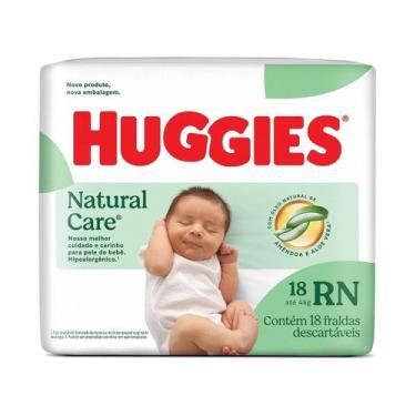 Imagem de Fralda Huggies Natural Care RN Jumbo 18 Unidades