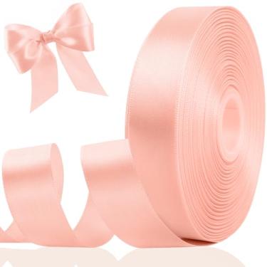 Imagem de Fita de ouro rosa 2,5 cm para embrulho de presente, fita de cetim dupla face para buquê de flores, laços de cabelo faça você mesmo, flores eternas, dia dos namorados, casamento, festa de aniversário