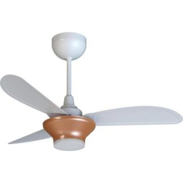 Imagem de Ventilador de Teto Ventisol Mistral3 Pás Branco-bronze Bivolt