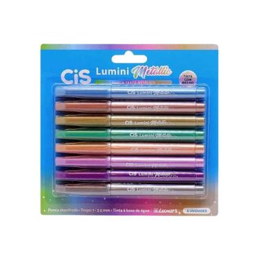 Imagem de Marca Texto Lumini Metálica Com 8 Unidades - Cis