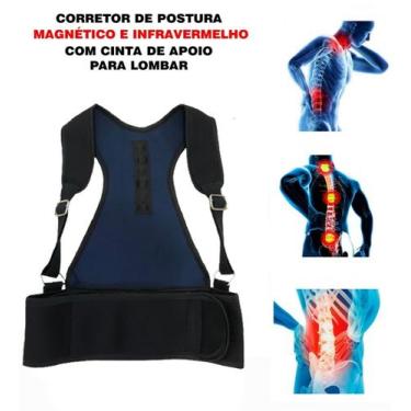 Imagem de Corretor Postural Suporte Ajustável Ombros Costas Coluna - Aoyama, G