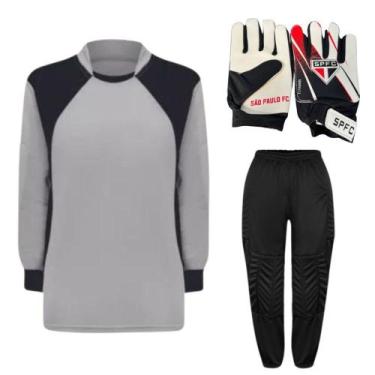 Imagem de Kit De Goleiro TRB + Luva De Goleiro Infantil São Paulo DRB Goalkeeper