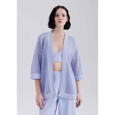 Imagem de Kimono Feminino Manga 7/8 Em Tricô Texturizado-Feminino