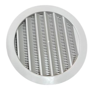 Imagem de Grelha De Ar Redonda 200mm Para Sistemas De Ventilação Branca 2pç