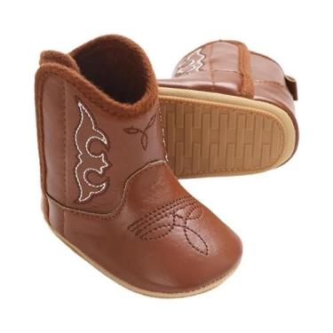 Imagem de Botas De Bebê Retro Em PU, Estampadas E Bordadas, Calçados Casuais Par