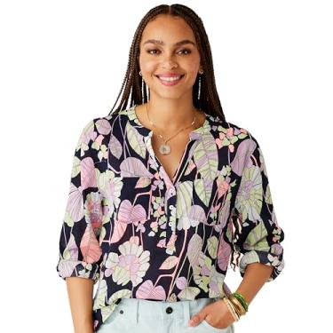 Imagem de Carve Designs Camisetas femininas de gaze Dylan, manga comprida, algodão, ajuste relaxado - XGG Brigitte, Brigitte, XPP