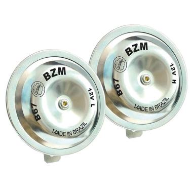 Imagem de Buzina Dupla Grave Agudo 345Hz 410Hz 12V Fusca Kombi Brasili