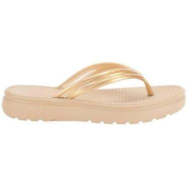 Imagem de Tamanco Feminino Anabela Jo Dourado Bege Azaleia 19089-BK609-Feminino