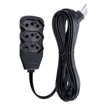 Imagem de Extensão Elétrica 3 Tomadas bivolt 10 metros Cor preto
