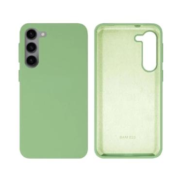 Imagem de [GL CASES] Capa Samsung S24 Capinha Samsung S24 Case Aveludada Anti Impacto Reforçada Silicone Emborrachado Com Proteção De Câmera (Verde Claro)