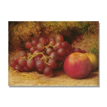 Imagem de Arte em tela vintage de frutas mortas, pintura clássica de cozinha country, decoração de parede de casa de fazenda quente para sala de jantar e cozinha. C03. 30x42cm-11,8x16,5 pol. Somente tela