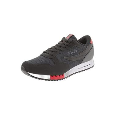 Imagem de Tênis Euro Jogger Sport, Fila, Masculino, Preto/Grafite/Vermelho, 41