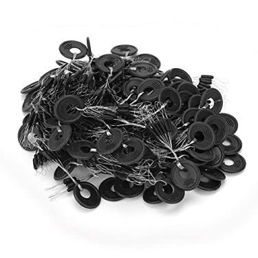 Imagem de Bobber de pesca de borracha Stopper Float Sinker 100 Pcs Macio Durável Cilindro Oval Bóia Float Stop para Pesca em Água Salgada de Água Doce Preto Tamanho Médio (Saco comum coluna reta tamanho médio)