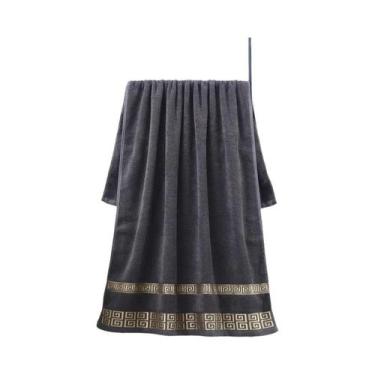 Imagem de Toalhas De Banho, Praia E Yoga Em Algodão Absorvente Preto Para Adulto