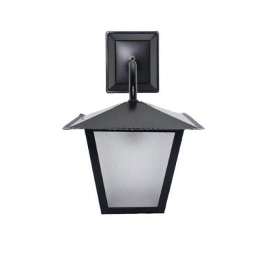 Imagem de Arandela Colonial Quadrada L4B em Aço - Ideal Iluminação, Preto