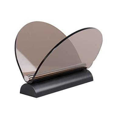 Imagem de LaYiQimn Porta-revistas de metal e acrílico organizador de ornamentos para casa e escritório (marrom 24 x 24 x 30 cm)